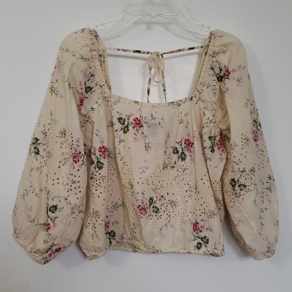 American Eagle Outfitters Tops - NWOT AEO Long Sleeve Eyelet Blouse